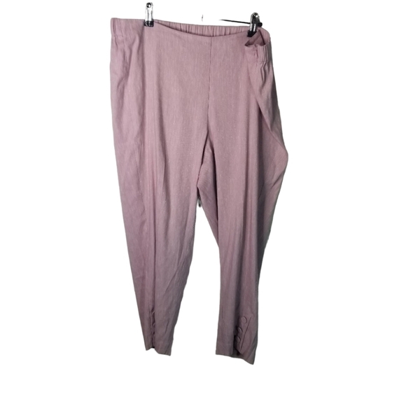 J jill pink linen stretch capri pants - Picture 1 of 11